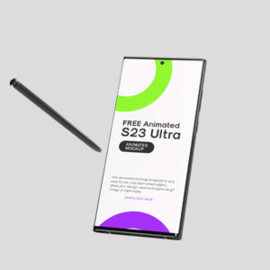 Free Animated S23 Ultra Mockup