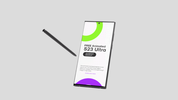 Free Animated S23 Ultra Mockup