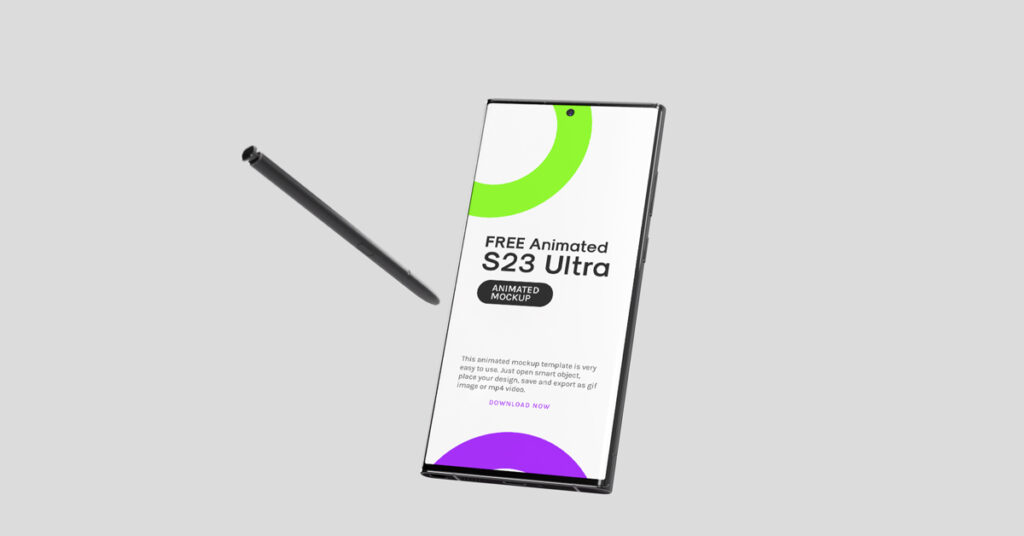 FREE Animated S23 Ultra Mockup