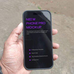 iPhone 15 Pro in Hand Photo Mockup - Modern PSD