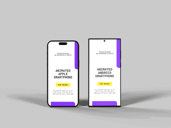 Animated Android and iOS Mockup