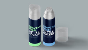 Shaving Foam Bottle Mockup