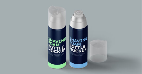 Shaving Foam Bottle Mockup