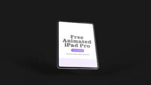 Free Animated iPad Pro M1 M2 Mockup