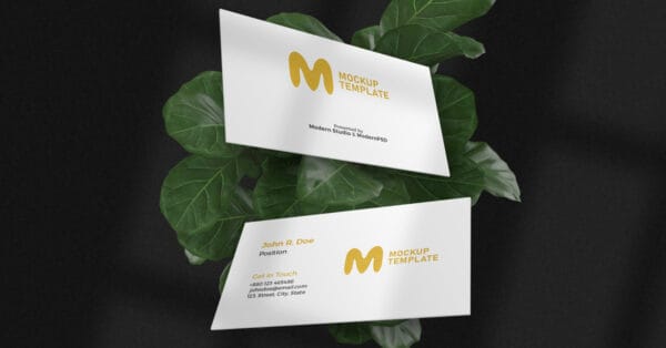 Free Luxury Business Card Mockup