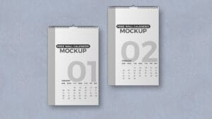 Free Wall Calendar Mockup