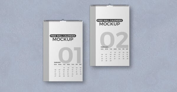 Free Wall Calendar Mockup