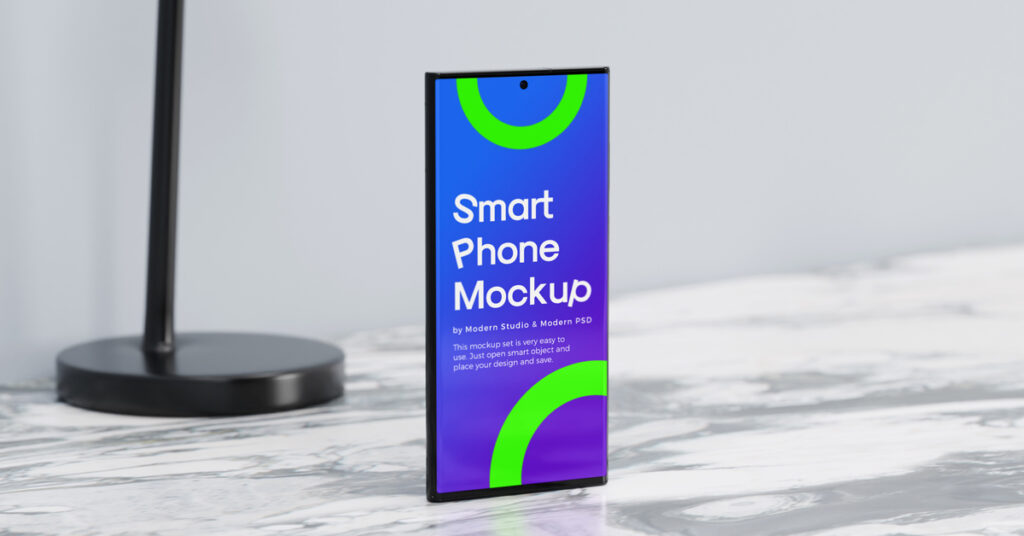 Free Galaxy S23 Ultra Smartphone Mockup Template