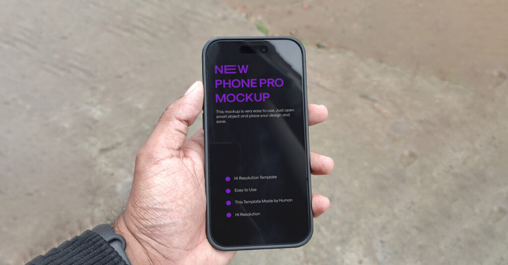 iPhone 15 Pro in Hand Photo Mockup - Modern PSD