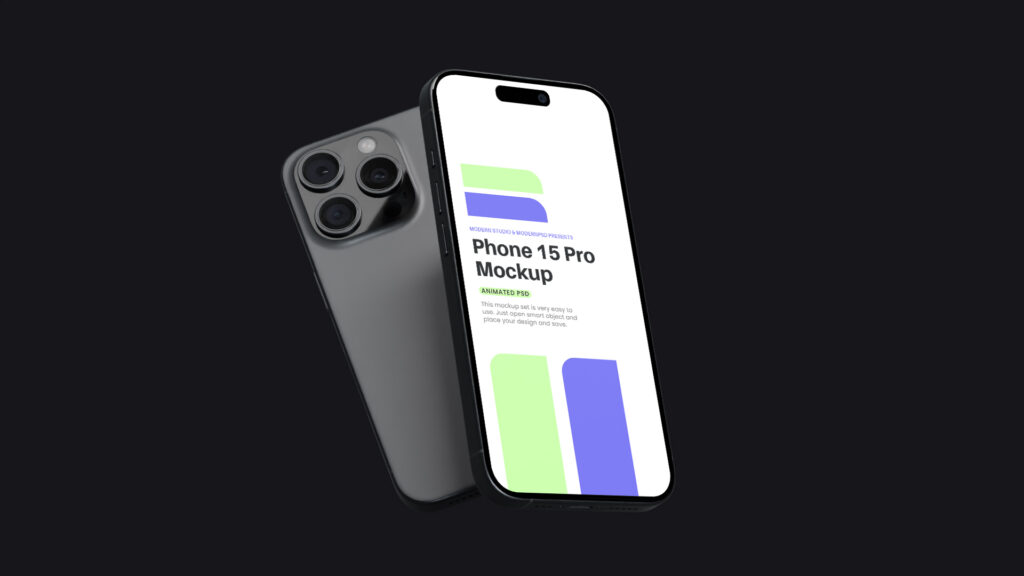 Animated iPhone 15 Pro Mockup with FREE Sample