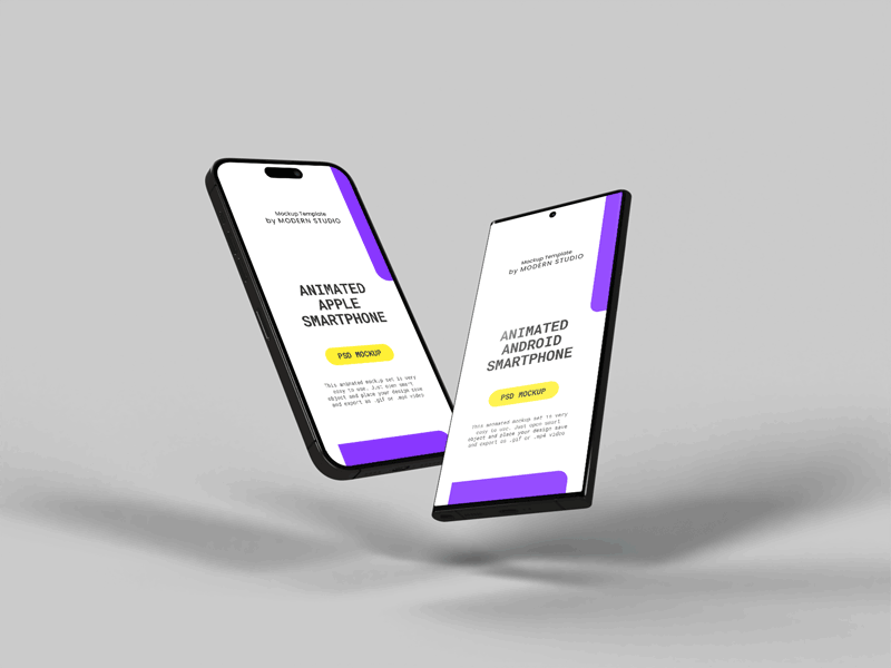 Animated Android and iOS Mockup