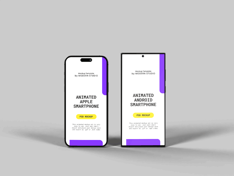 Animated Android and iOS Mockup