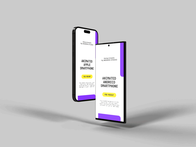 Animated Android and iOS Mockup