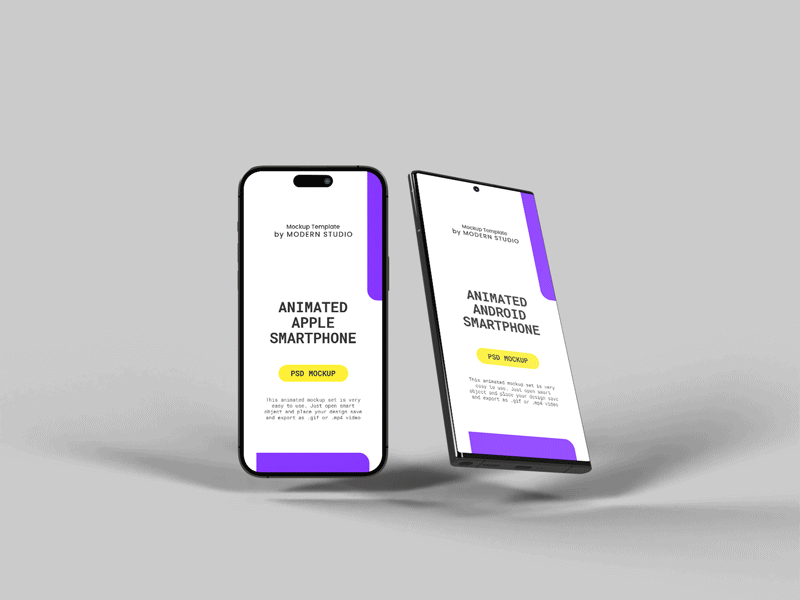 Animated Android and iOS Mockup