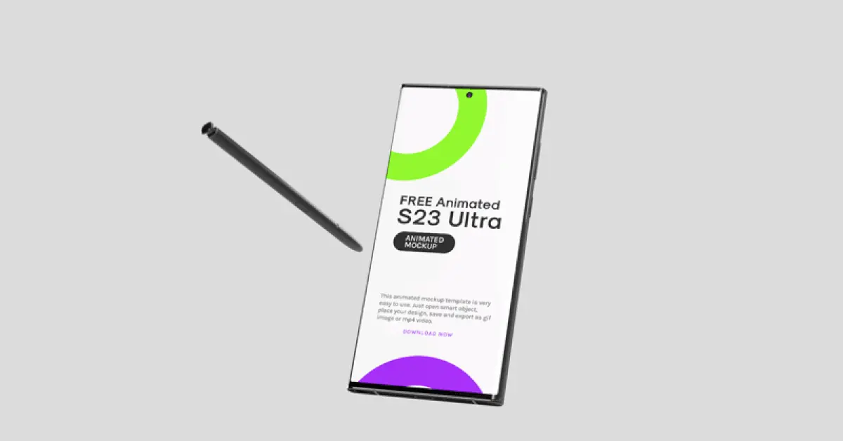 Free Animated S23 Ultra Mockup