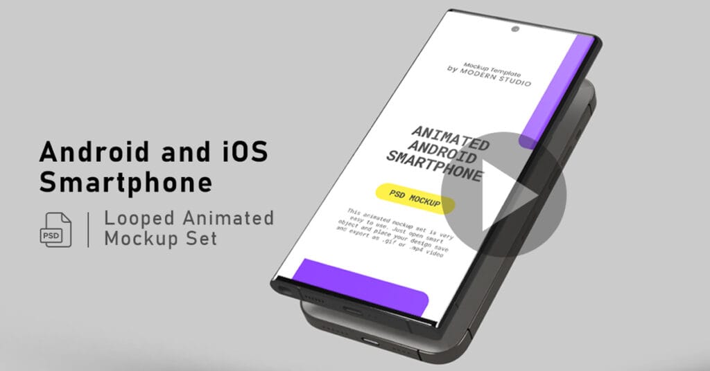 Animated Android and iOS Mockup