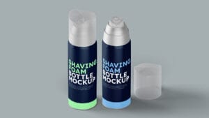 Shaving Foam Bottle Mockup