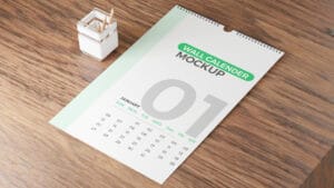 Wall Calendar Mockup Set 1