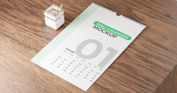 Wall Calendar Mockup Set 1