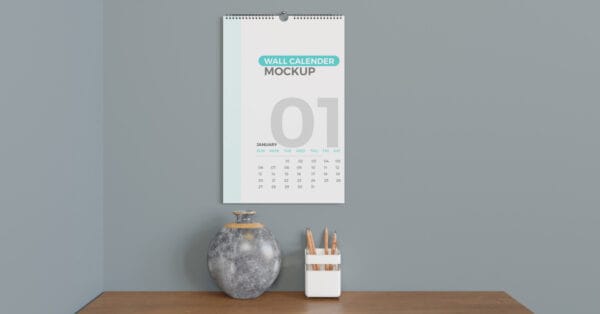 Wall Calendar Mockup Set 3