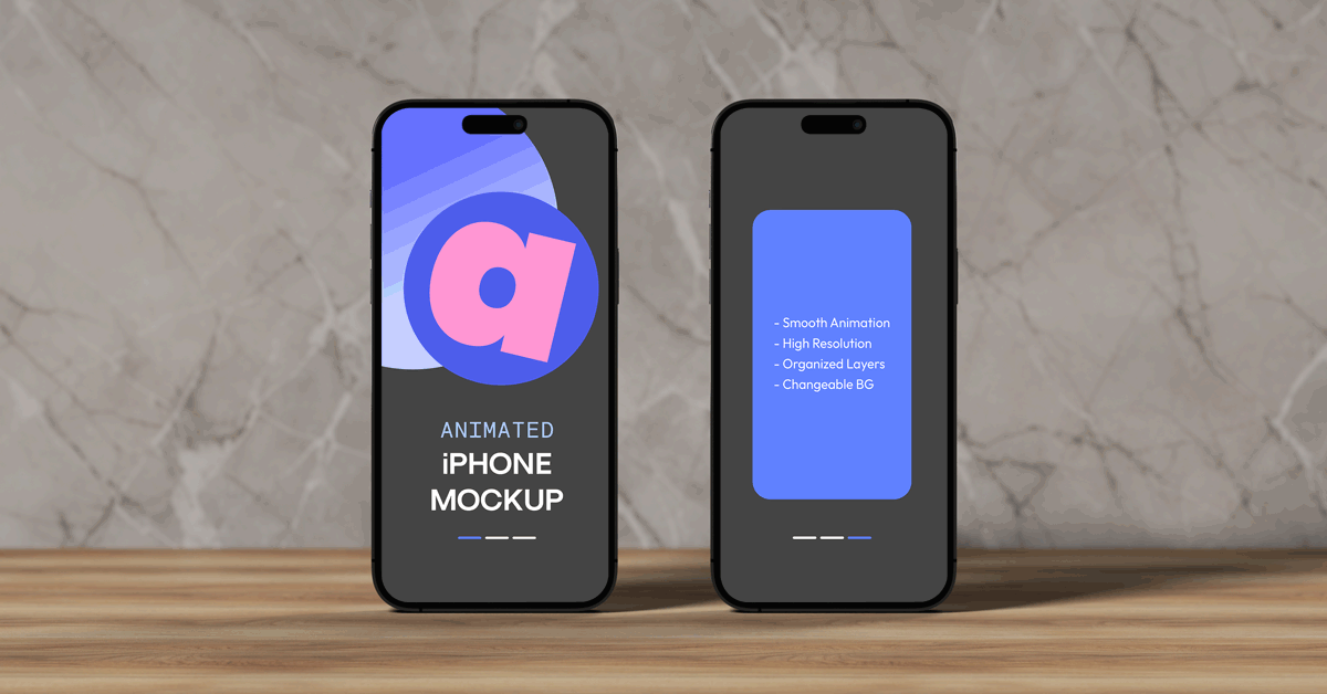 Animated iPhone 16 Pro Swipe Mockup