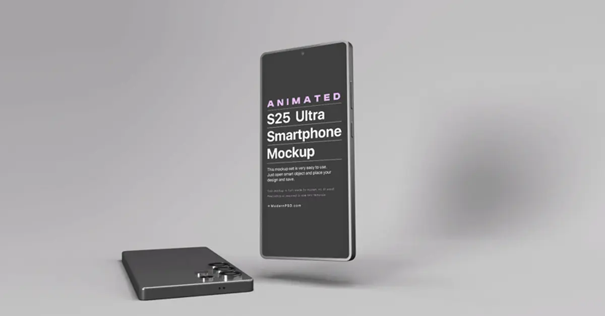 Animated Galaxy S25 Ultra Mockup