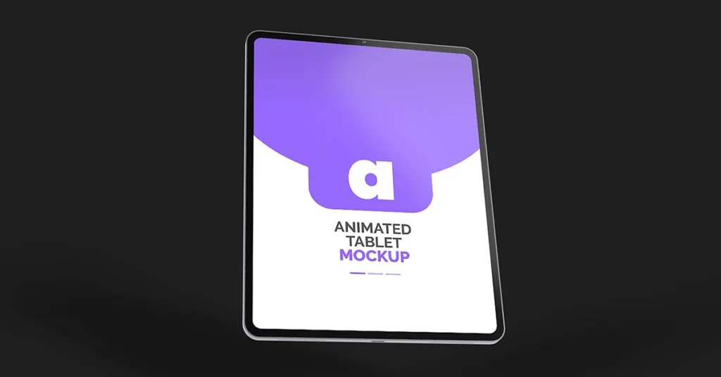Animated iPad Pro Mockup Set with app UI in motion