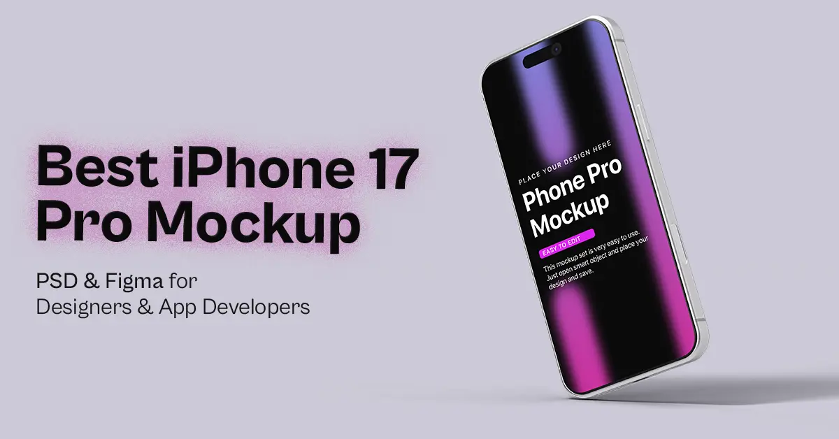 iPhone 17 Pro mockup for app UI design-presentation