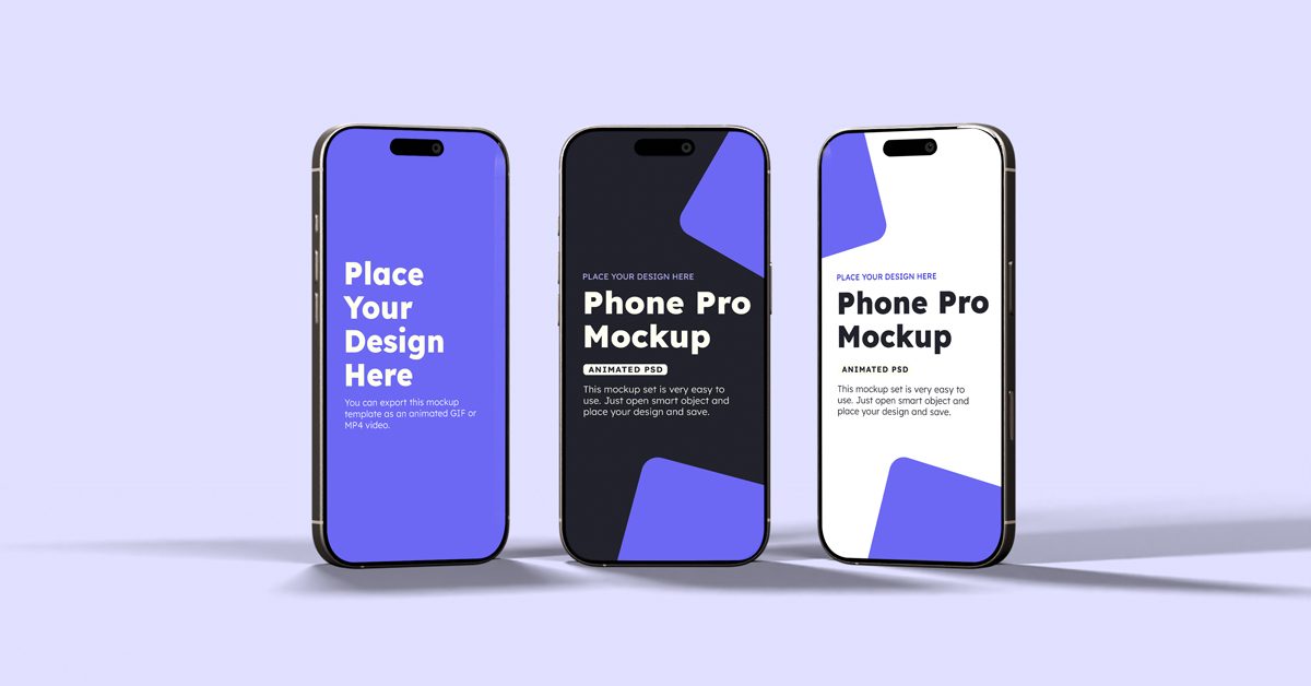 Animated-iPhone-16-Pro-Mockup-Bundle Animated iPhone 16 Pro Mockup Bundle
